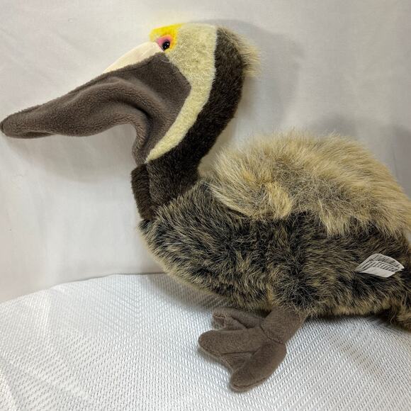 Brown Pelican Bird Plush Realistic Stuffed Animal Toy 2011 Fiesta Toys 14" - Picture 2 of 6